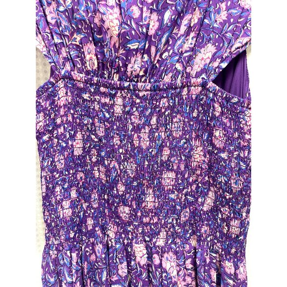 Maje Floral Ruched Cut Out Mini Dress Size 40 Large NWT - Picture 8 of 11